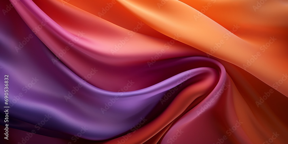 Poster a fluid and dynamic abstract image of a satin fabric in motion.