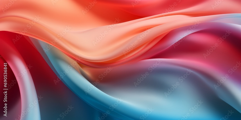 Poster a fluid and dynamic abstract image of a satin fabric in motion.
