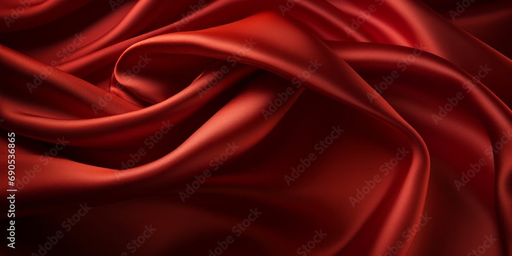 Poster a fluid and dynamic abstract image of a satin fabric in motion.