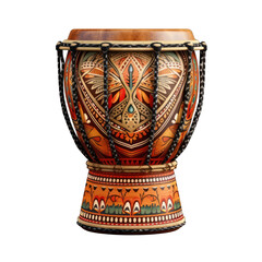 Djembe Drum Isolated on Transparent or White Background, PNG