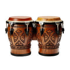 Bongo Drums Isolated on Transparent or White Background, PNG