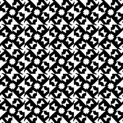 Wallpaper with Seamless repeating pattern.  Black and white pattern . Abstract background. Monochrome texture  for web page, textures, card, poster, fabric, textile.