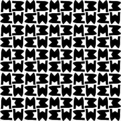 Wallpaper with Seamless repeating pattern.  Black and white pattern . Abstract background. Monochrome texture  for web page, textures, card, poster, fabric, textile.