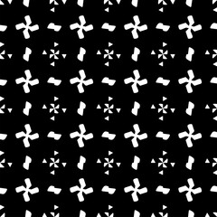 Wallpaper with Seamless repeating pattern.  Black and white pattern . Abstract background. Monochrome texture  for web page, textures, card, poster, fabric, textile.