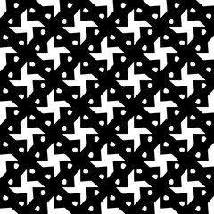 Wallpaper with Seamless repeating pattern.  Black and white pattern . Abstract background. Monochrome texture  for web page, textures, card, poster, fabric, textile.