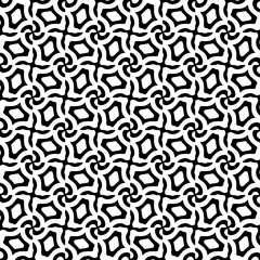 Wallpaper with Seamless repeating pattern.  Black and white pattern . Abstract background. Monochrome texture  for web page, textures, card, poster, fabric, textile.