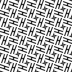 Wallpaper with Seamless repeating pattern.  Black and white pattern . Abstract background. Monochrome texture  for web page, textures, card, poster, fabric, textile.