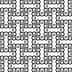 Wallpaper with Seamless repeating pattern.  Black and white pattern . Abstract background. Monochrome texture  for web page, textures, card, poster, fabric, textile.