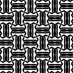 Wallpaper with Seamless repeating pattern.  Black and white pattern . Abstract background. Monochrome texture  for web page, textures, card, poster, fabric, textile.