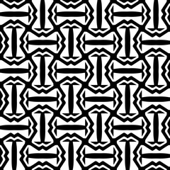 Wallpaper with Seamless repeating pattern.  Black and white pattern . Abstract background. Monochrome texture  for web page, textures, card, poster, fabric, textile.