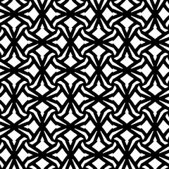 Wallpaper with Seamless repeating pattern.  Black and white pattern . Abstract background. Monochrome texture  for web page, textures, card, poster, fabric, textile.