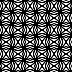 Wallpaper with Seamless repeating pattern.  Black and white pattern . Abstract background. Monochrome texture  for web page, textures, card, poster, fabric, textile.