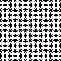 Wallpaper with Seamless repeating pattern.  Black and white pattern . Abstract background. Monochrome texture  for web page, textures, card, poster, fabric, textile.
