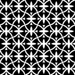Wallpaper with Seamless repeating pattern.  Black and white pattern . Abstract background. Monochrome texture  for web page, textures, card, poster, fabric, textile.