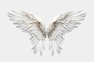Obraz premium White beautiful angel wings, png.Generative AI.