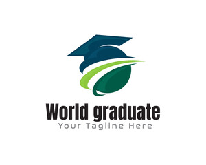 world education graduate solution logo icon symbol design template illustration inspiration