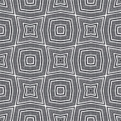 Medallion seamless pattern. Black symmetrical
