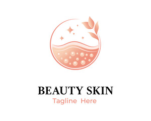 premium  nature skin care logo design icon template