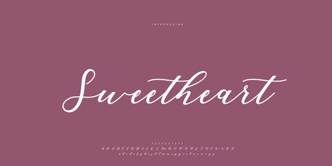 Abstract Fashion font alphabet. Minimal modern urban fonts for logo, brand etc. Typography Calligraphy typeface uppercase lowercase and number. vector illustration
