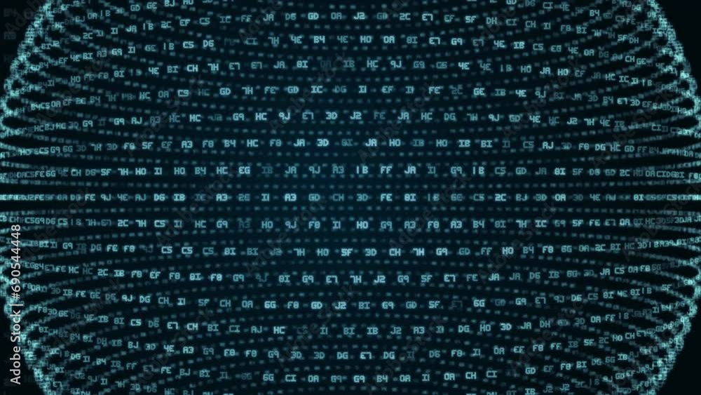 Poster futuristic digital matrix: exploring the world of numbers, code, and technology