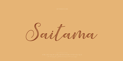 Abstract Fashion font alphabet. Minimal modern urban fonts for logo, brand etc. Typography Calligraphy typeface uppercase lowercase and number. vector illustration
