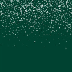 School notebook cover. White chalk  floating