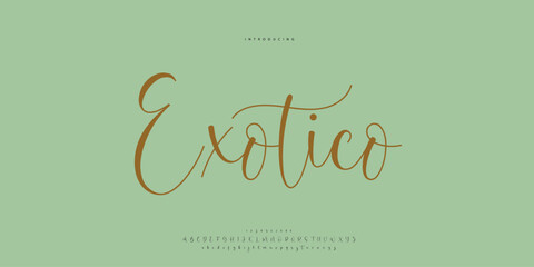 Abstract Fashion font alphabet. Minimal modern urban fonts for logo, brand etc. Typography Calligraphy typeface uppercase lowercase and number. vector illustration
