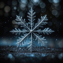 Fototapeta na wymiar Macro illustration of snowflake