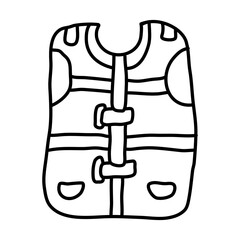 suitcase of beach doodle illustration