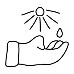 sunblock lotion of beach doodle illustration