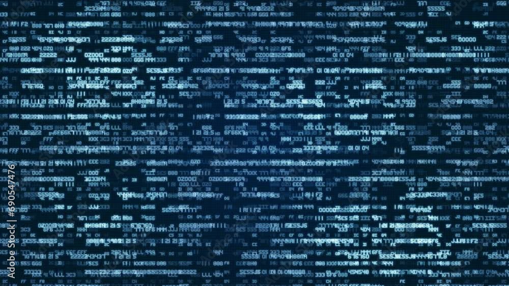 Poster futuristic digital matrix: exploring the world of numbers, code, and technology