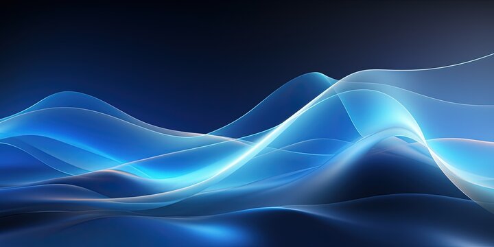 Digital technology blue rhythm wavy line abstract graphic poster web page PPT background
