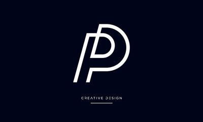 PP or P Alphabet letters logo monogram