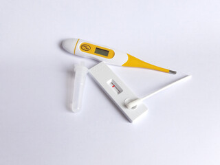 negative result virus Covid-19 rapid fast test sars-cov-2 antigen saliva slobber thermometer