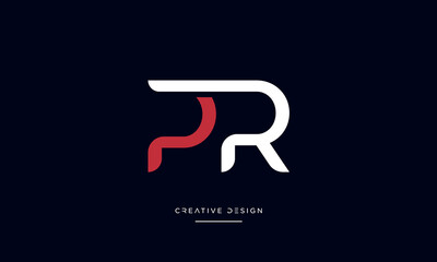 PR or RP Alphabet letters logo monogram