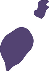 Map of Sao Tome and Principe. Country map silhouette vector illustration