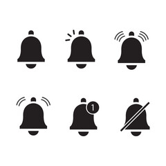 Reminder, notification bells icon set