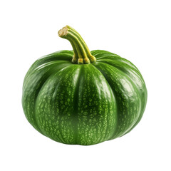Green pumpkin isolated on transparent background