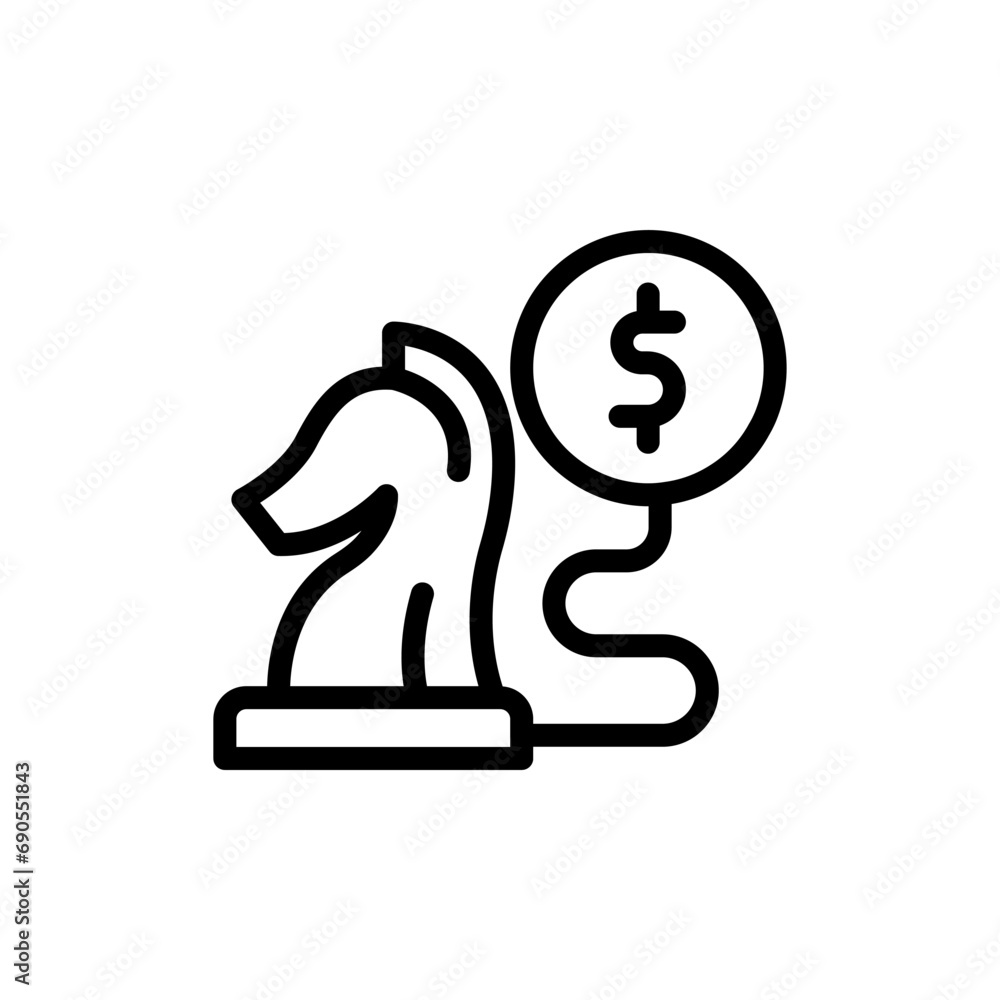 Poster strategy icon or logo design isolated sign symbol vector illustration - high quality line style vect