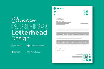 Creative And Modern Corporate Letterhead Design Template, Business letterhead layout, corporate identity, 