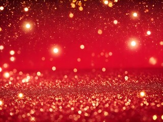 red christmas background with lights