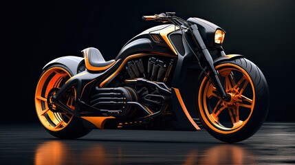 Race-ready machine, sleek contours, aerodynamic styling, sporty demeanor, speed, agility, motorcycle innovation. Generated by AI.