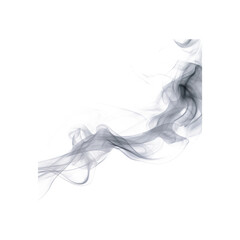 black smoke abstract blue wave background, isolated on white background PNG.