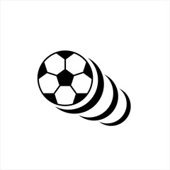 Soccer ball or football flat vector icon for sports apps and websites