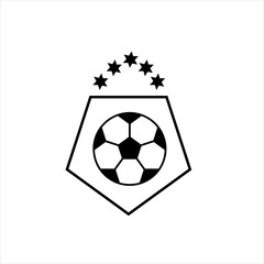 Soccer ball or football flat vector icon for sports apps and websites