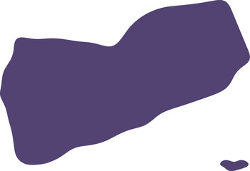 Map of Yemen. Country map silhouette vector illustration