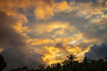 Beautiful sunset in Drake bay (Costa Rica)