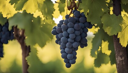 Fototapeta premium Group of grapes, grapes with vine