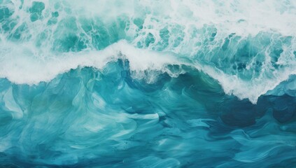 Aerial View of a Serene Turquoise Ocean.