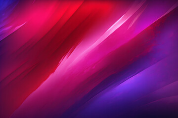 Shades of purple and red, the background is artistically blurred, incorporating minimalist textured abstractions in navy blue and magenta tones.